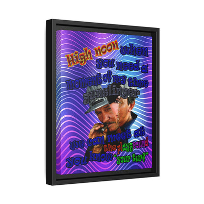 high noon - framed canvas art (purple wave)