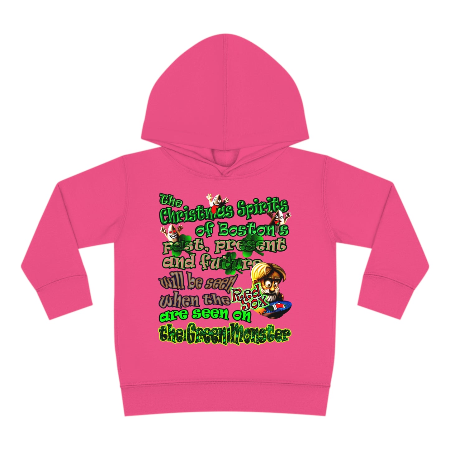 christmas spirits of boston - Toddler Pullover Fleece Hoodie