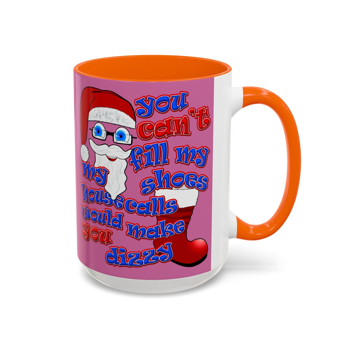 santa's shoes - Accent Mug (light pink)