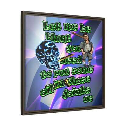 og - framed canvas art (grey-pink wave)