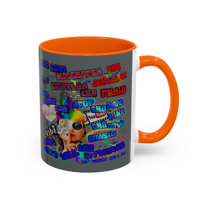 drop the beat - Accent Mug (dark grey)