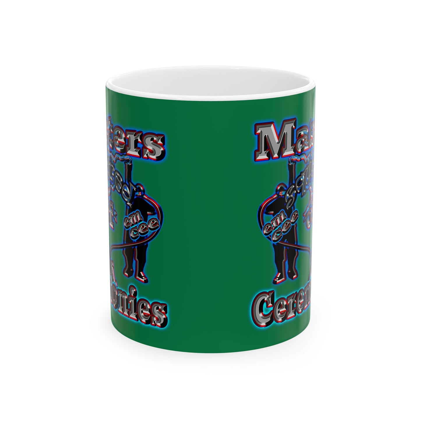 em cee squared - White Mug (dark green)