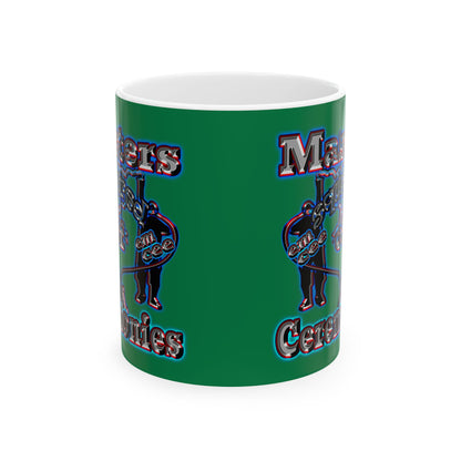 em cee squared - White Mug (dark green)