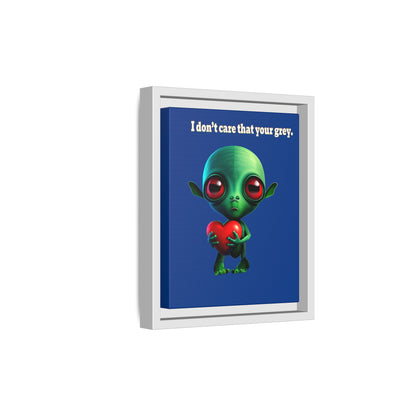 I don't care that your grey - framed canvas art (dark blue)