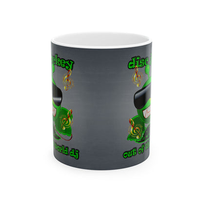 disc jockey - White Mug (grey-light grey)