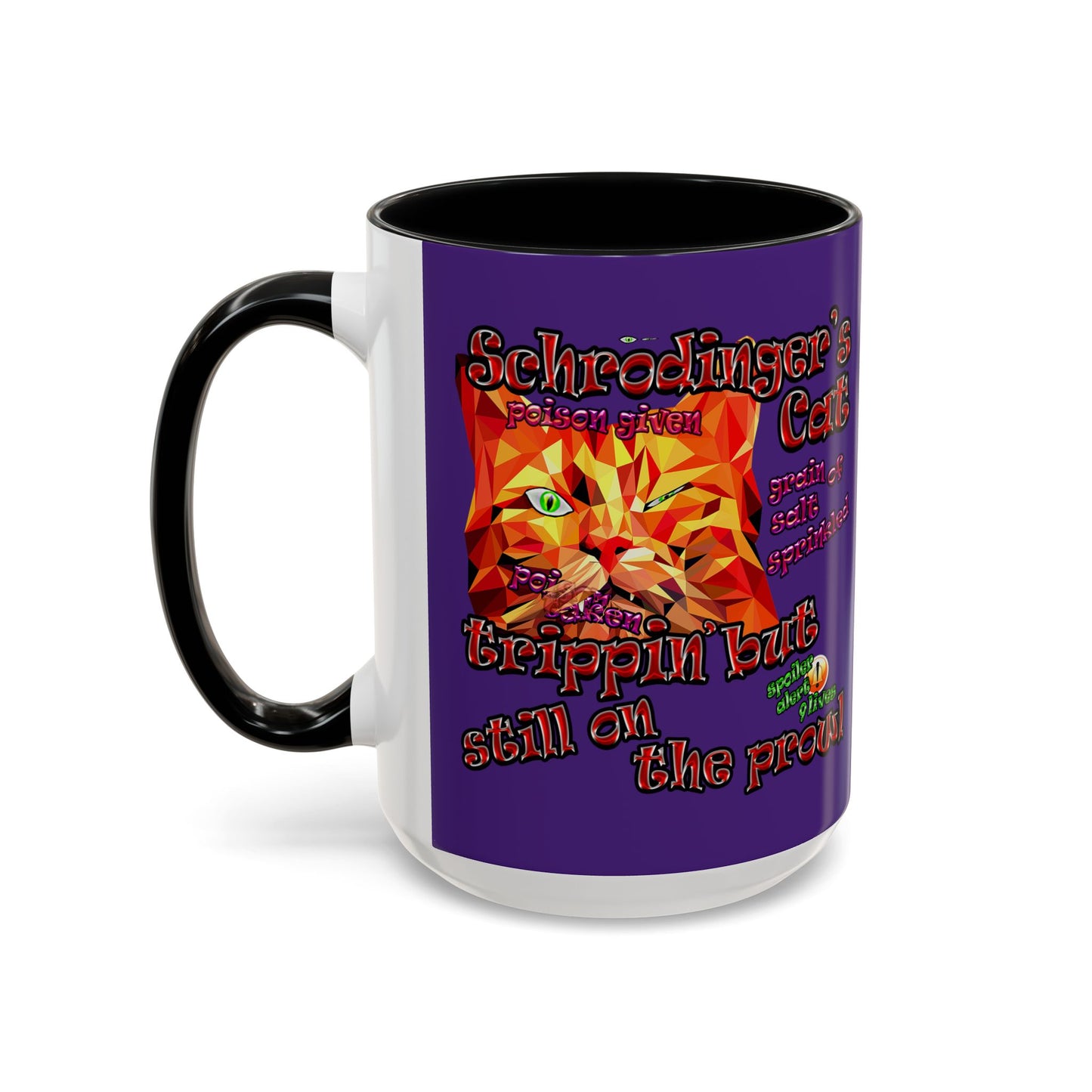 schrodinger's cat - Accent Mug (purple)
