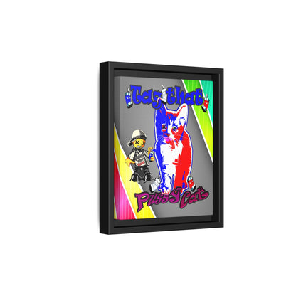 tag that - framed canvas art (rainbow split)