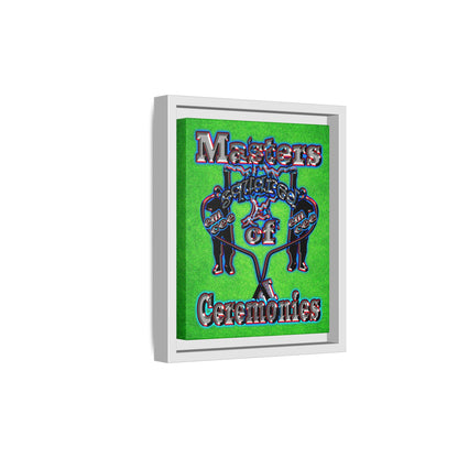 em cee squared - framed canvas art (green turf)