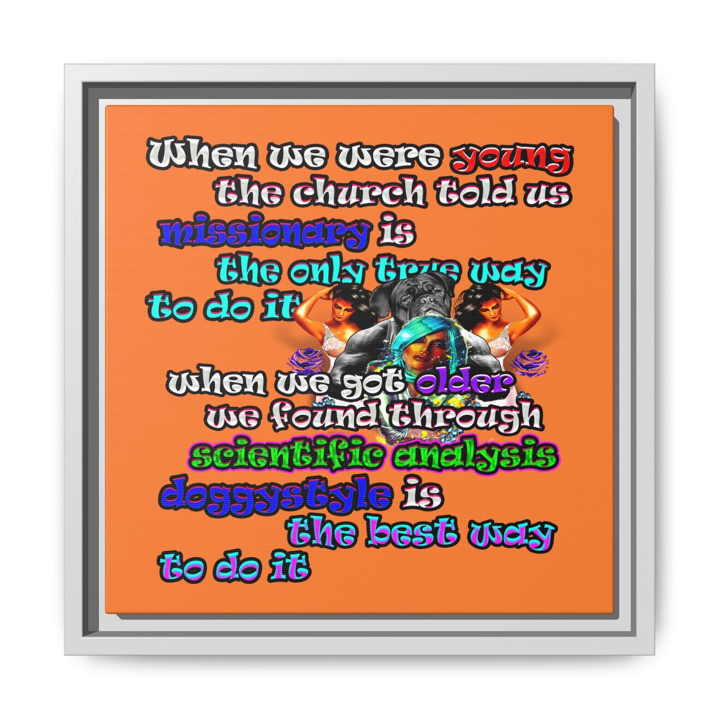 doggystyle - framed canvas art (crusta)