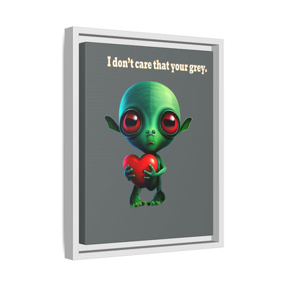 I don't care that your grey - framed canvas art (dark grey)