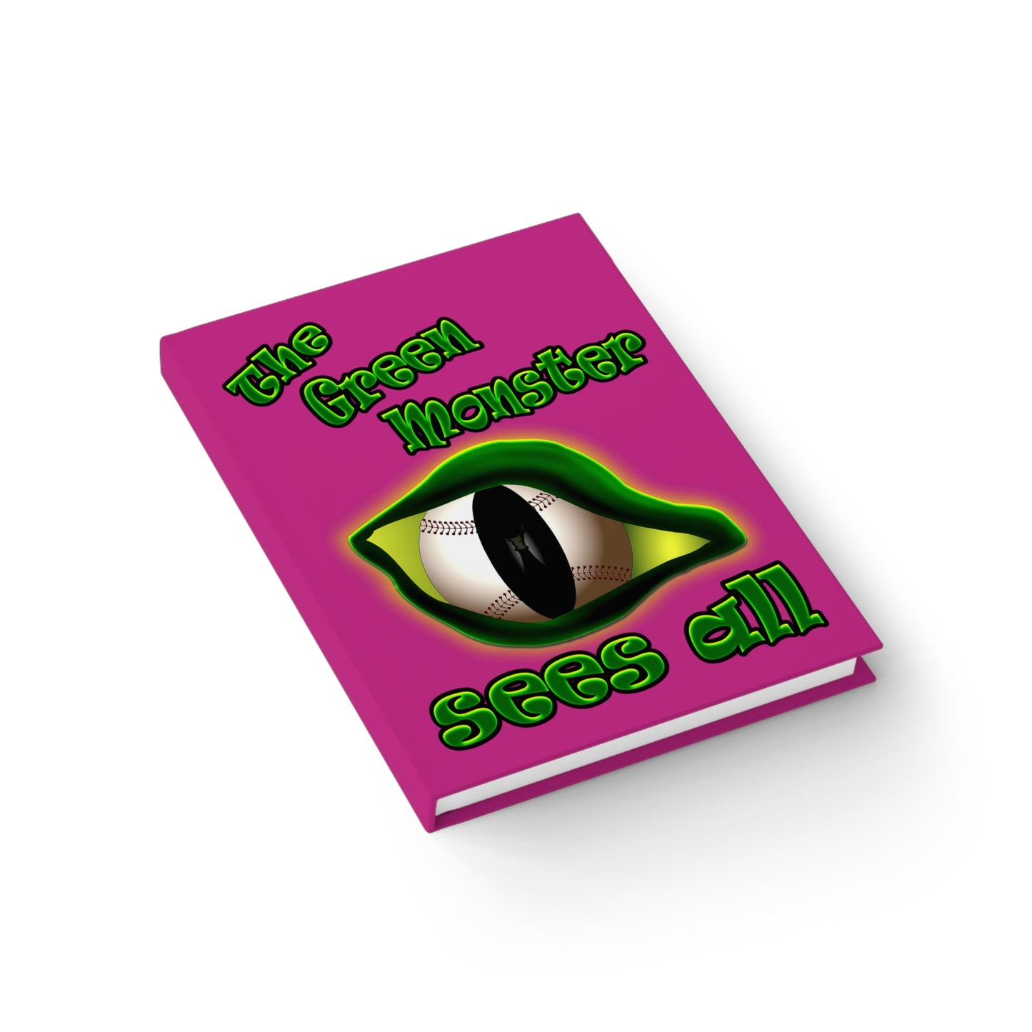 green monster - journal-lined (pink)