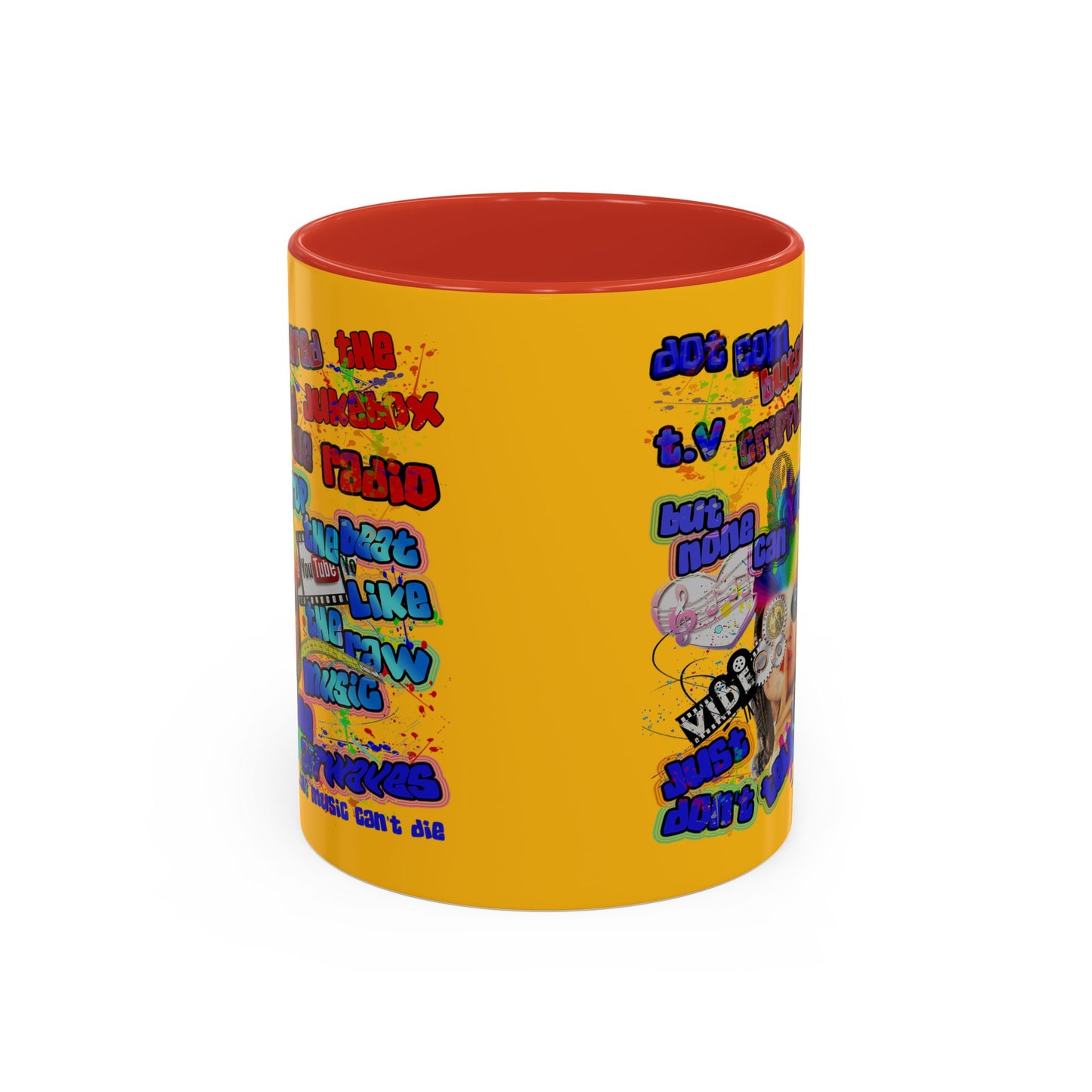 drop the beat - Accent Mug (yellow)