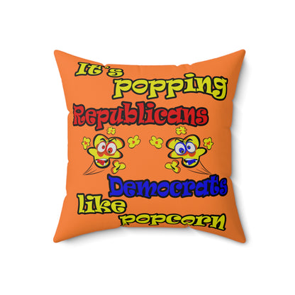 popping like popcorn - Spun Polyester Square Pillow - (crusta)