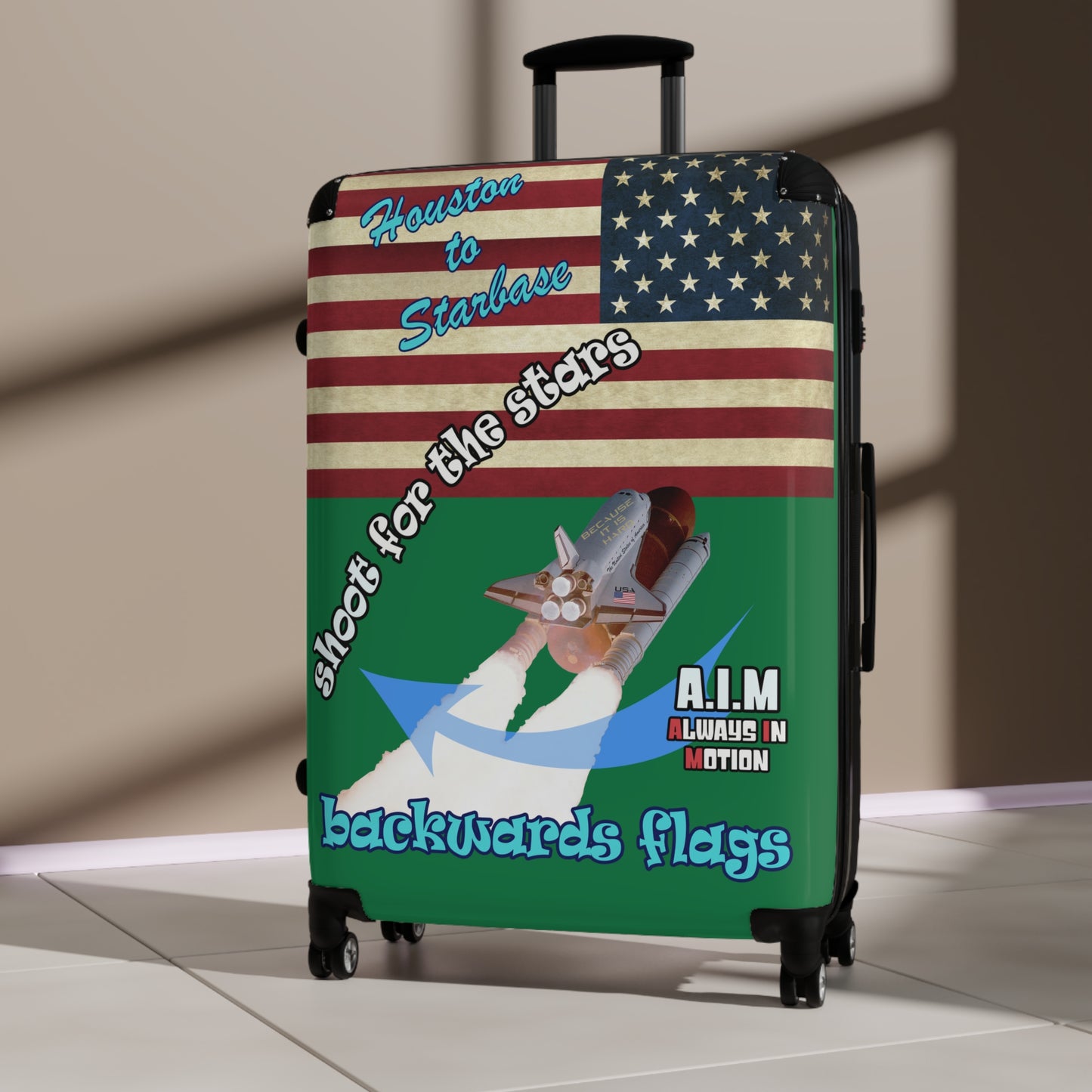 shoot for the stars - Suitcase (dark green)