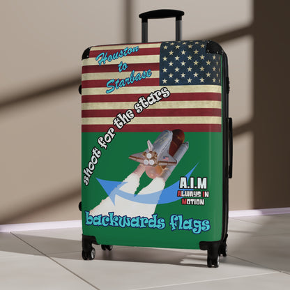 shoot for the stars - Suitcase (dark green)