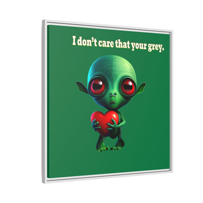I don't care that your grey - framed canvas art (dark green)