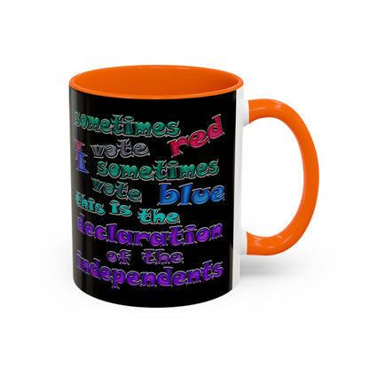 declaration of the independents - Accent Mug (black)