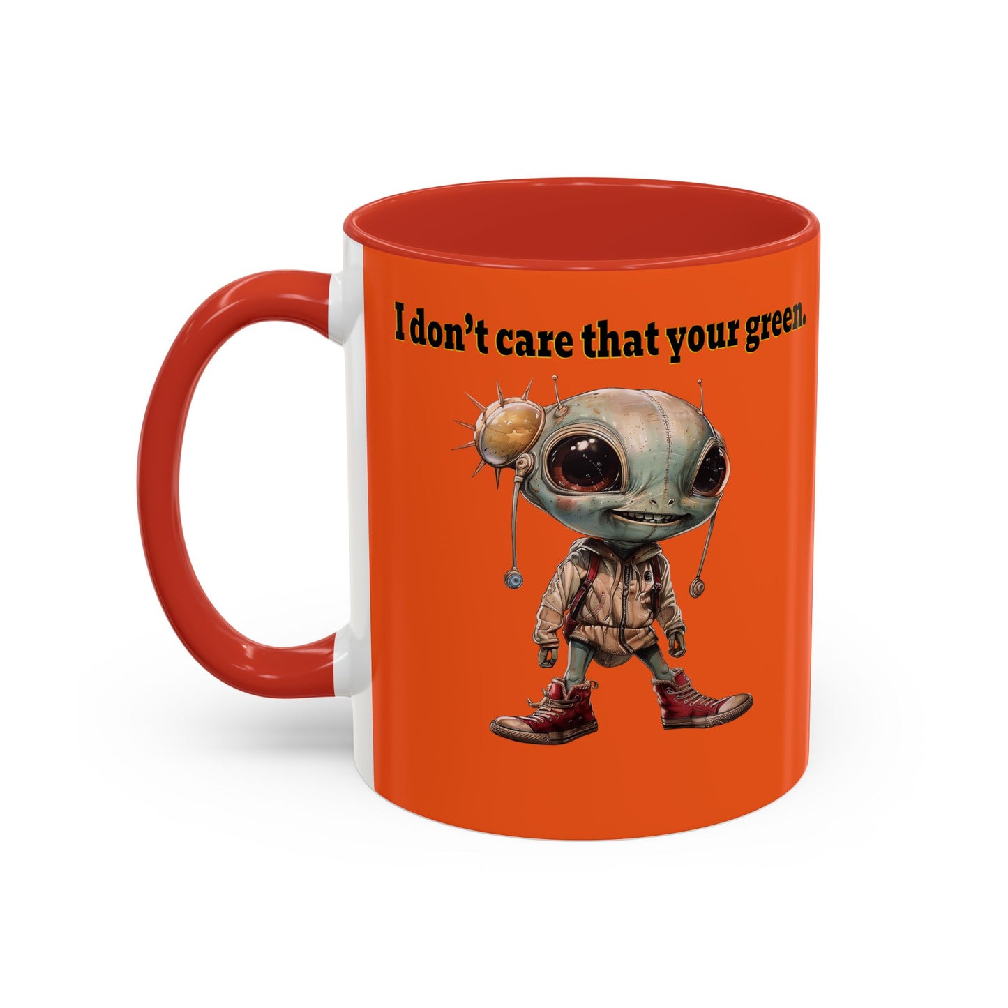 I don't care that your grey - Accent Mug (orange)