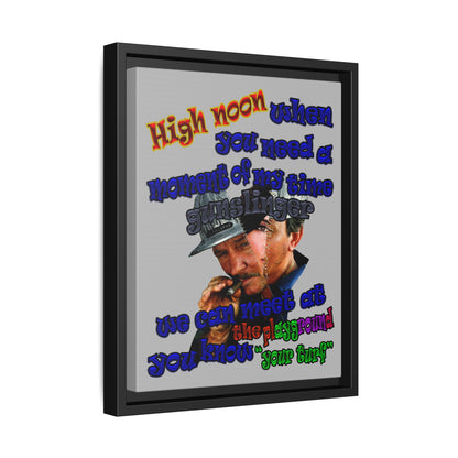 high noon - framed canvas art (light grey)