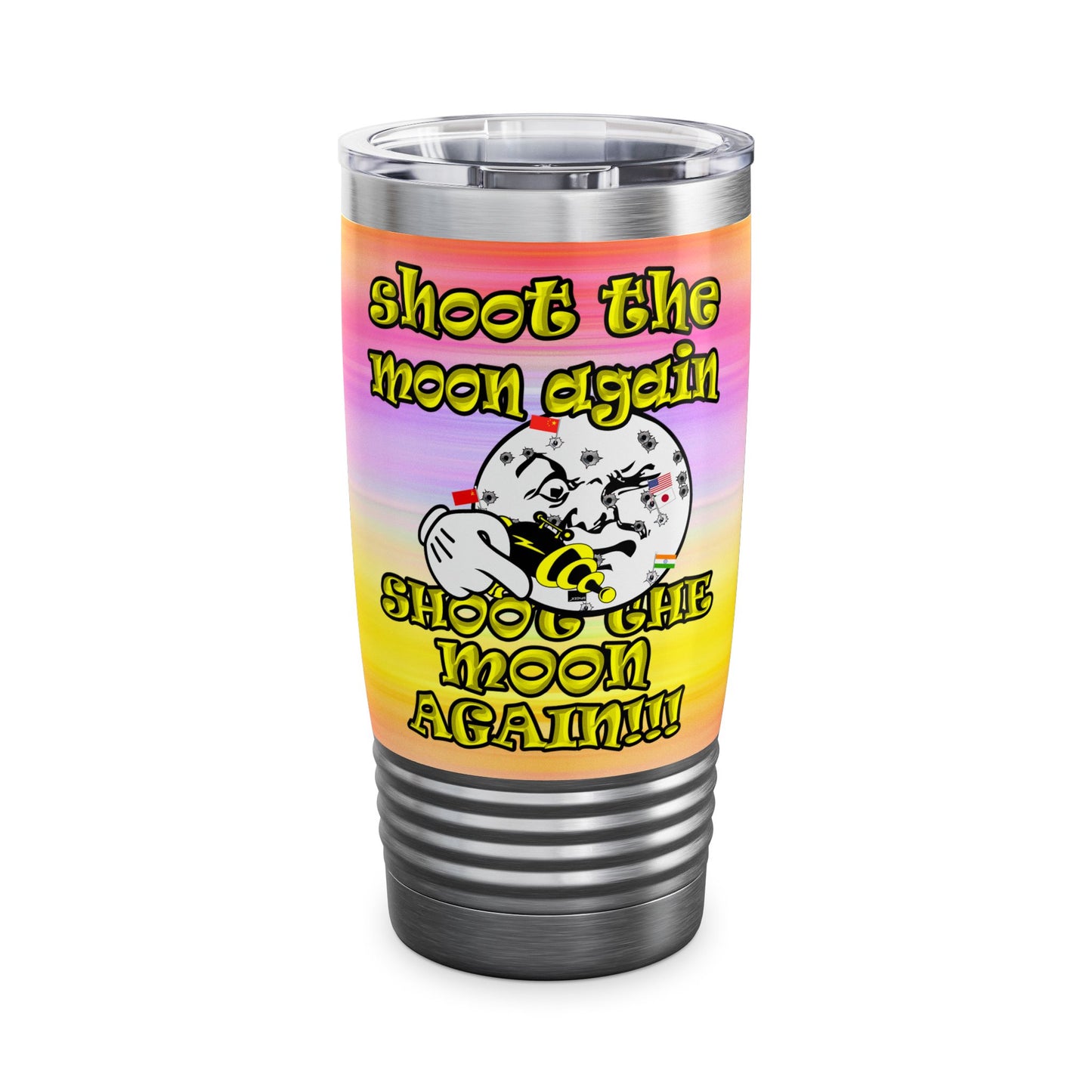 shoot the moon again - Ringneck Tumbler, 20oz (color blur)