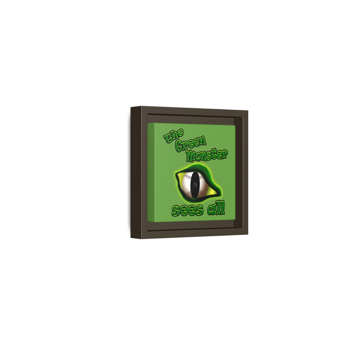 green monster - framed canvas art (green)