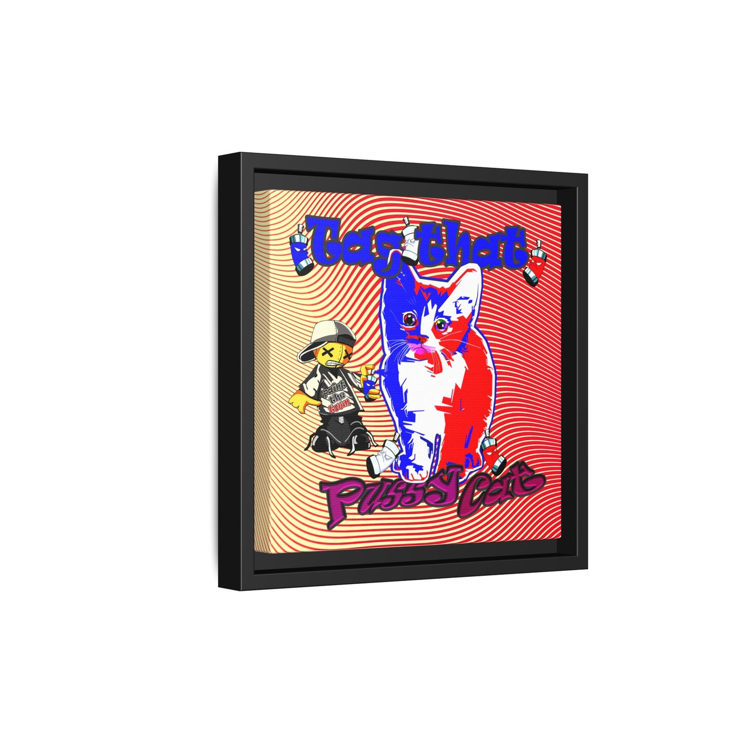 tag that - framed canvas art (yellow-orange wave)