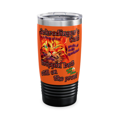 schrodinger's cat - Ringneck Tumbler, 20oz (orange)