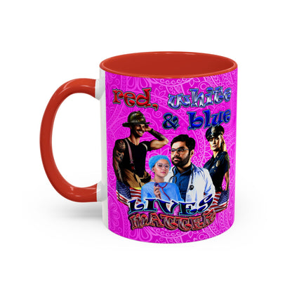 rw&b lives matter - Accent Mug (pink swirl)