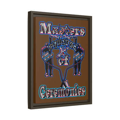 em cee squared - framed canvas art (brown)