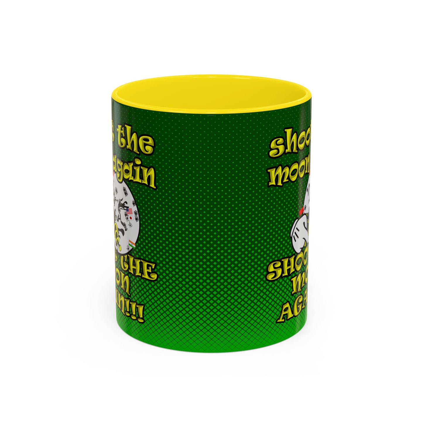 shoot the moon again - Accent Mug (logo green)
