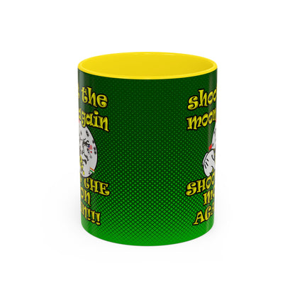 shoot the moon again - Accent Mug (logo green)