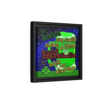 celtics logo - framed canvas art ('snoops' background)