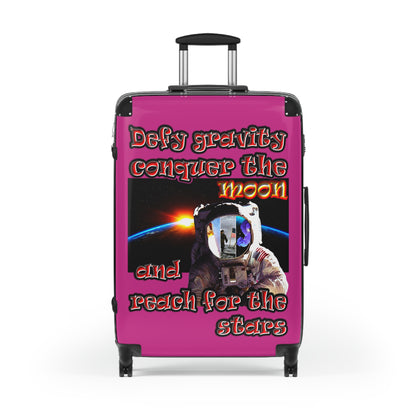 defy conquer reach - Suitcase (pink)