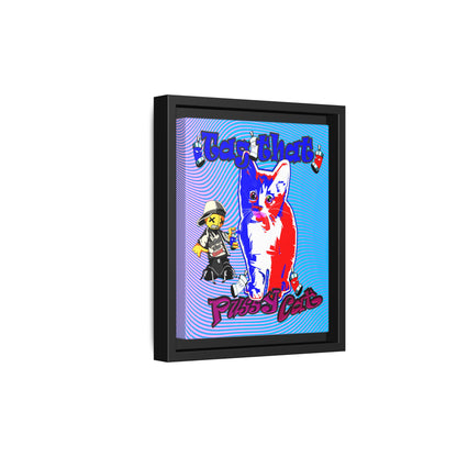 tag that - framed canvas art (light blue-purple wave)