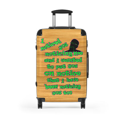 noticed you noticing - Suitcase (butterscotch wood finish)