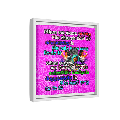 doggystyle - framed canvas art (pink swirl)
