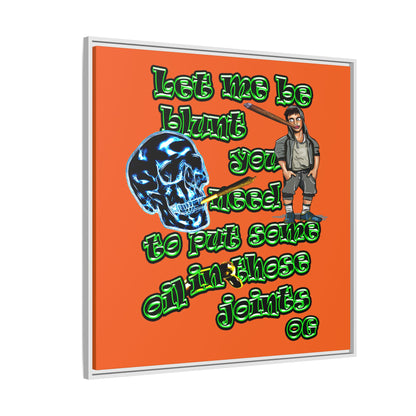 og - framed canvas art (orange)