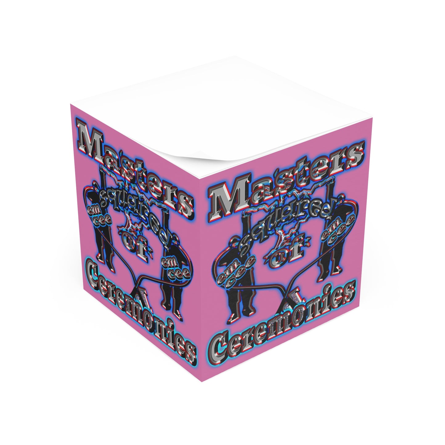 em cee squared - note cube (light pink)