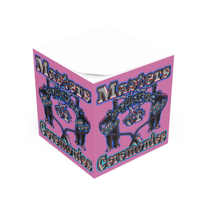 em cee squared - note cube (light pink)