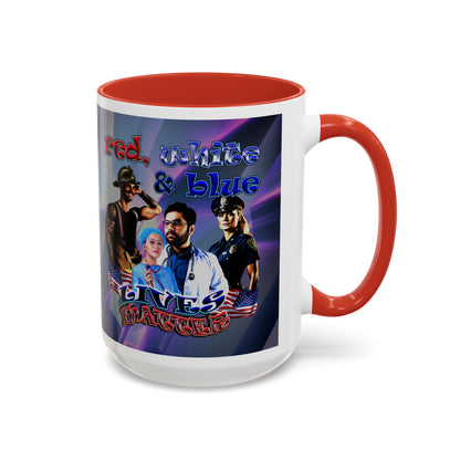 rw&b lives matter - Accent Mug (grey-pink wave)