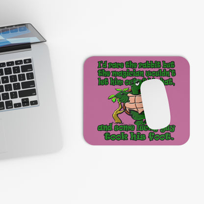 turtle race - Mouse Pad (Rectangle) (light pink)