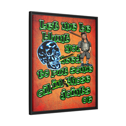 og - framed canvas art (burnt orange)