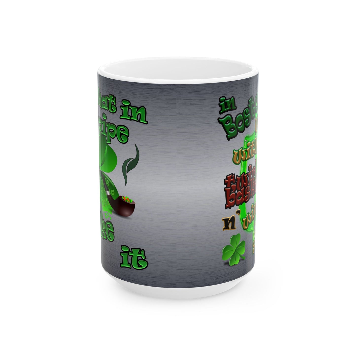 celtics logo - White Mug (brushed nickel)
