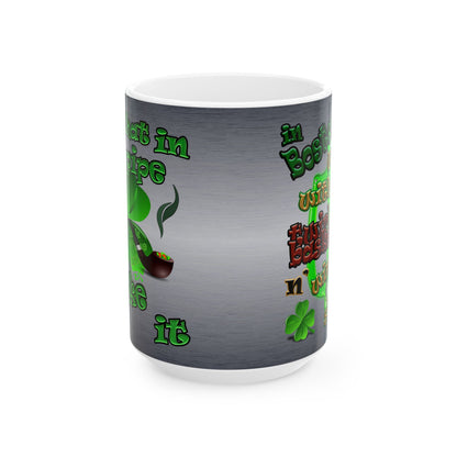 celtics logo - White Mug (brushed nickel)