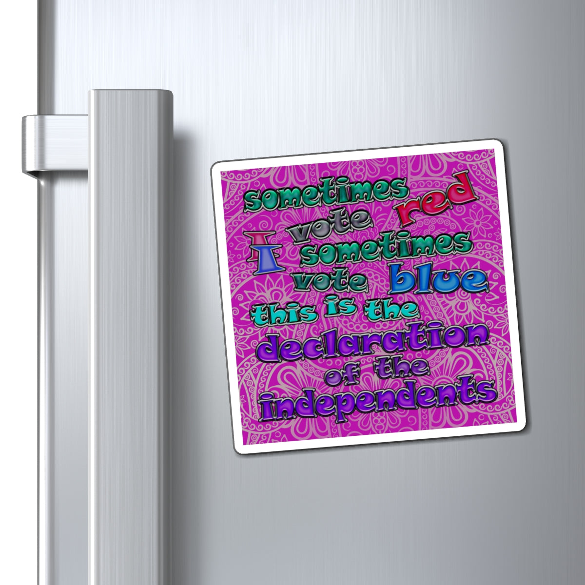 declaration of the independents - Magnets - (pink swirl)