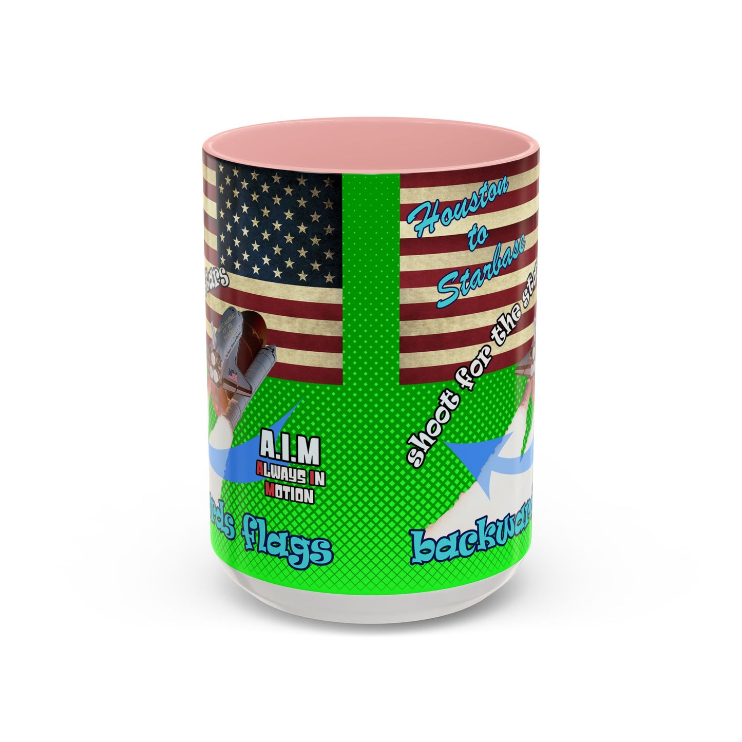 shoot for the stars - Accent Mug (logo green)