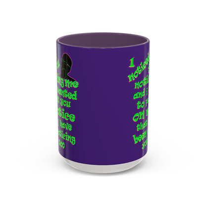 noticed you noticing - Accent Mug (purple)
