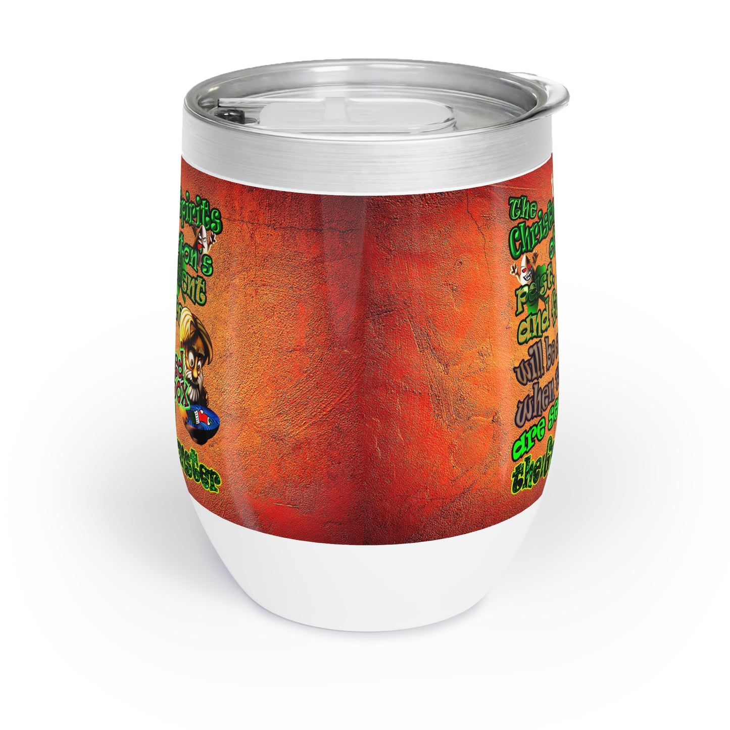 christmas spirits of boston - Chill Wine Tumbler (burnt orange)