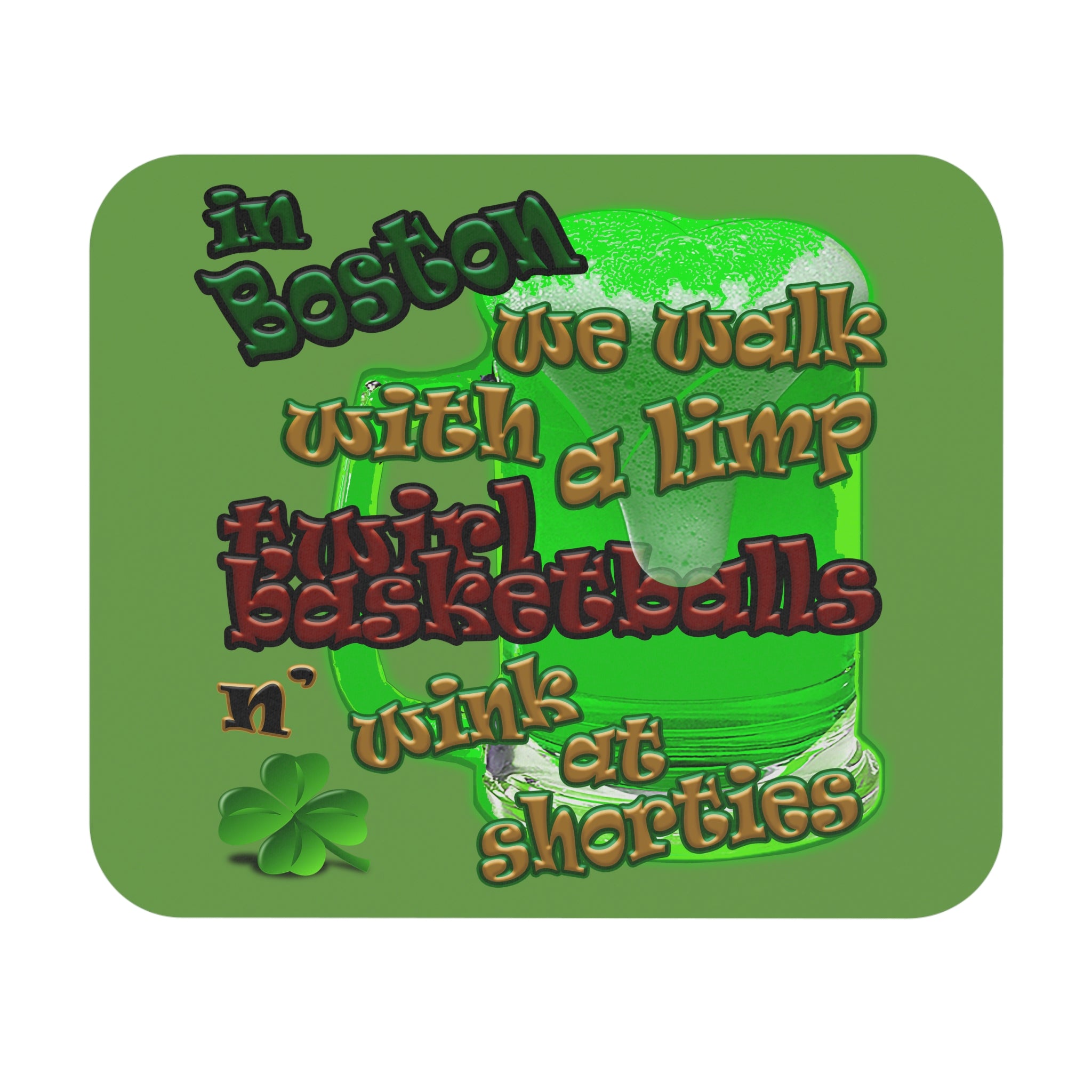 celtics logo - Mouse Pad (Rectangle) (green)