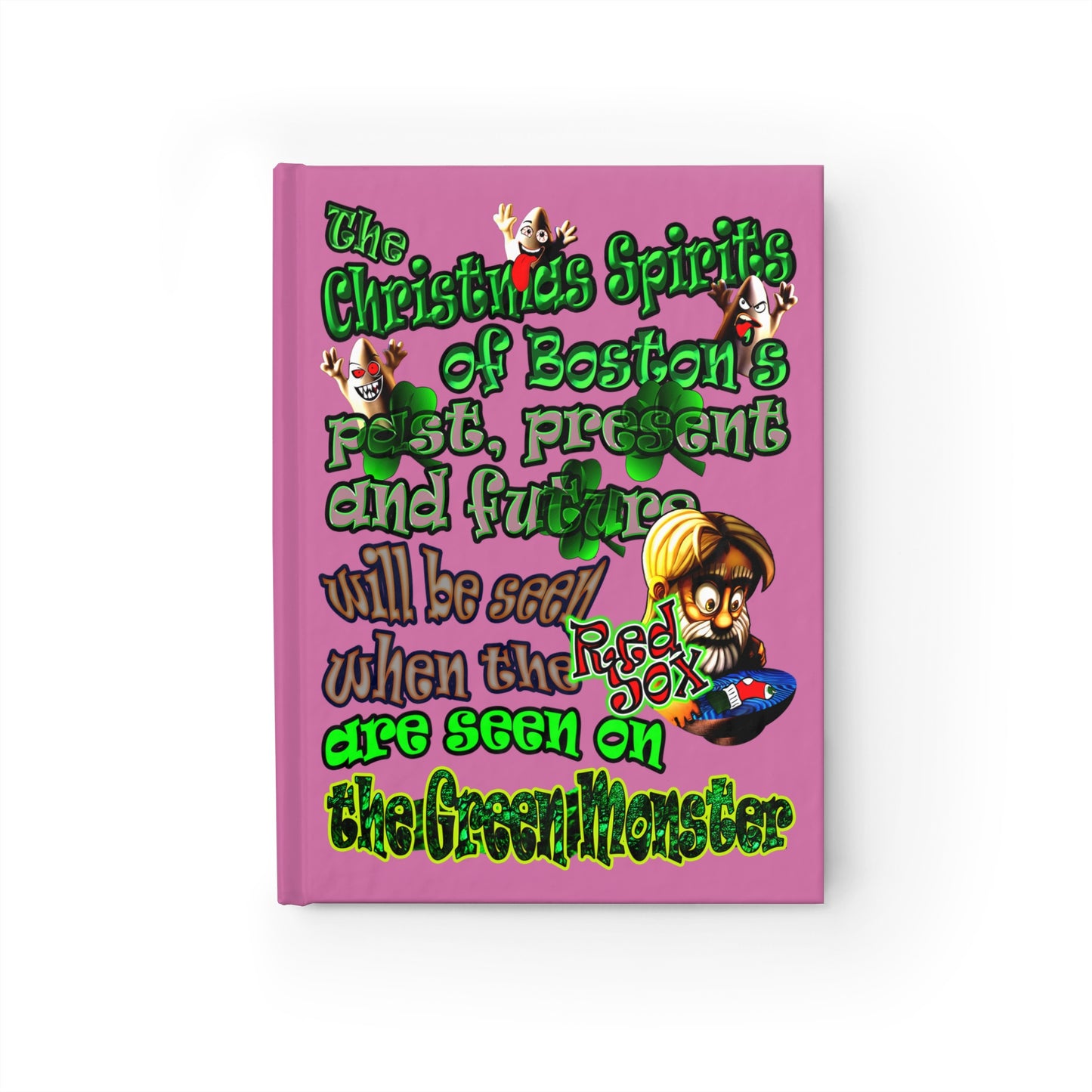 christmas spirits of boston - journal-lined (light pink)